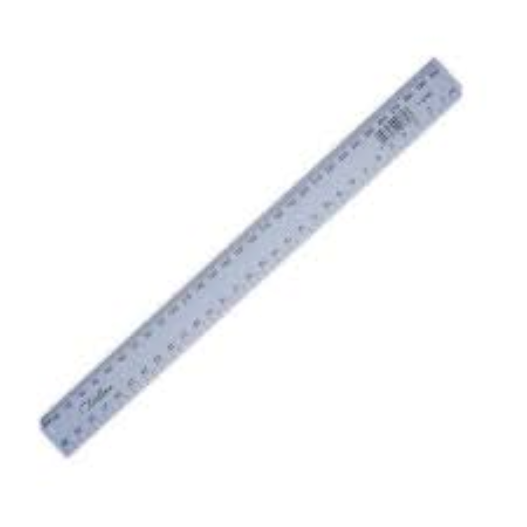 ESSENTIAL 30CM RULER CLR BL H30-55